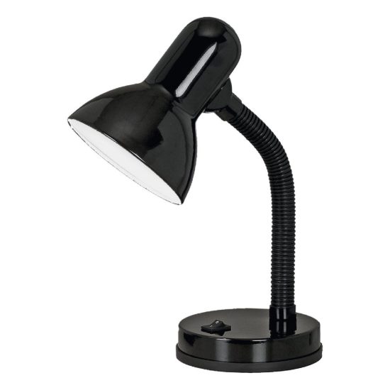 Eglo basic lampada da scrivania e27 30cm per ufficio moderna nera
