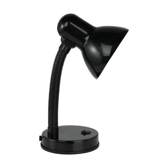 Eglo basic lampada da scrivania e27 30cm per ufficio moderna nera
