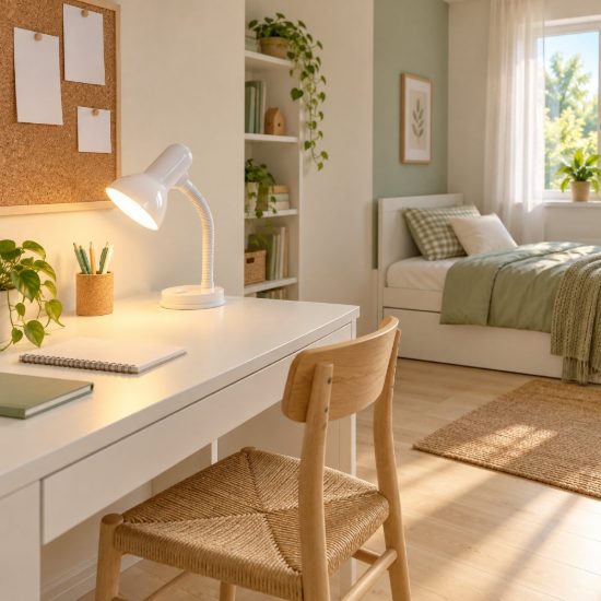 Eglo basic lampada da scrivania e27 30cm per ufficio moderna bianca