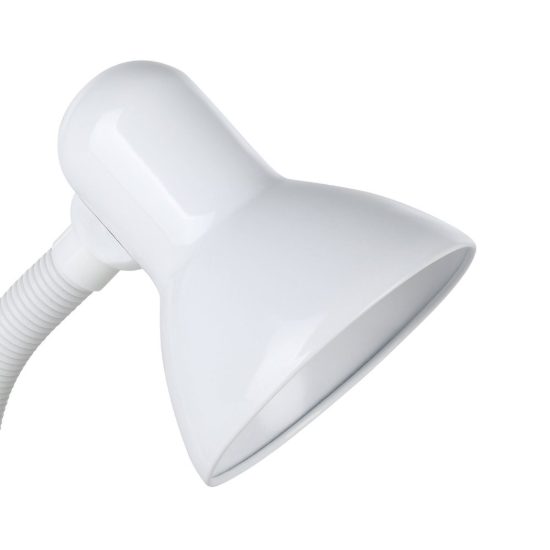 Eglo basic lampada da scrivania e27 30cm per ufficio moderna bianca