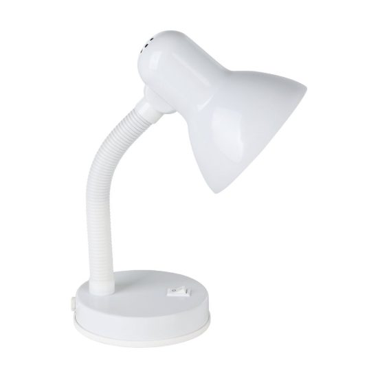 Eglo basic lampada da scrivania e27 30cm per ufficio moderna bianca