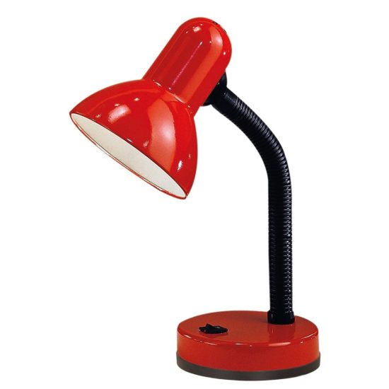 Eglo basic lampada da scrivania e27 30cm per ufficio moderna rossa