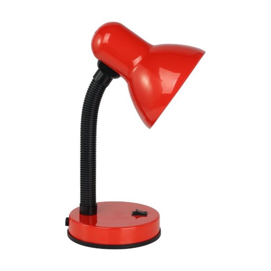 Eglo basic lampada da scrivania e27 30cm per ufficio moderna rossa