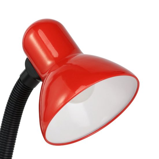 Eglo basic lampada da scrivania e27 30cm per ufficio moderna rossa
