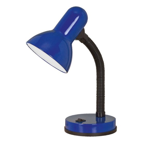 Eglo basic lampada da scrivania e27 30cm per ufficio moderna blu