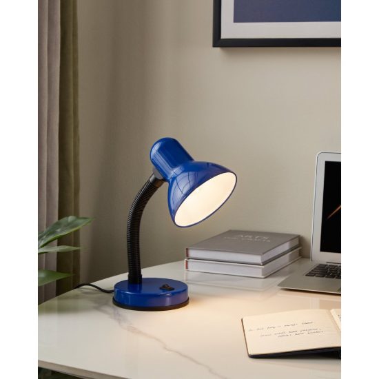 Eglo basic lampada da scrivania e27 30cm per ufficio moderna blu