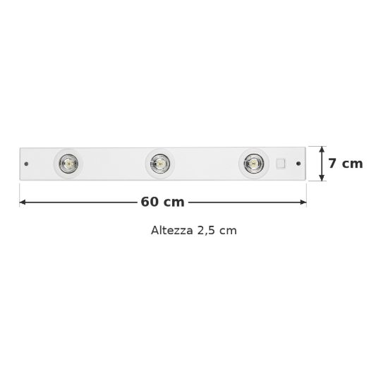 Eglo kob led lampada sottopensile led 6,9w 3000k 60cm per cucina moderna bianca