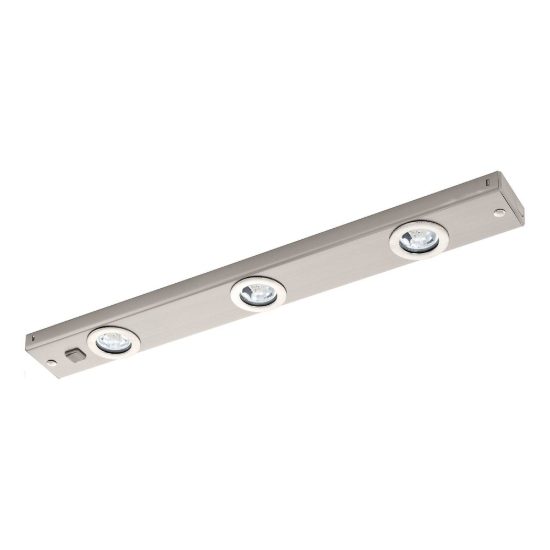 Eglo kob led lampada sottopensile led 6,9w 3000k 60cm per cucina moderna nichel