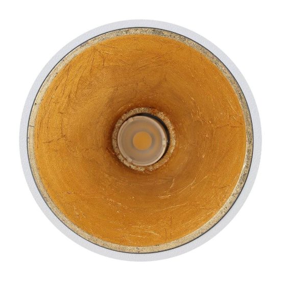 Eglo polasso faretto da soffitto led 3,3w 3000k 10cm moderno cilindrico bianco e oro