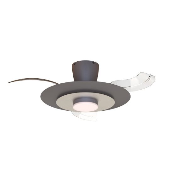 Ventilatore da soffitto caffè nichel spazzolato con luce con telecomando led 20w cct 3000k 5000k dimmerabile