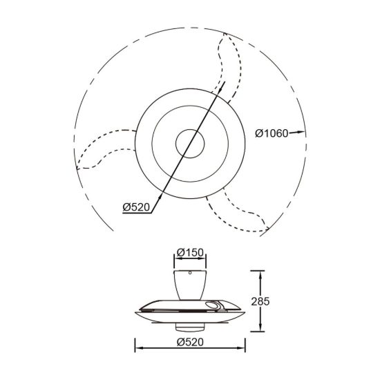Ventilatore da soffitto caffè nichel spazzolato con luce con telecomando led 20w cct 3000k 5000k dimmerabile