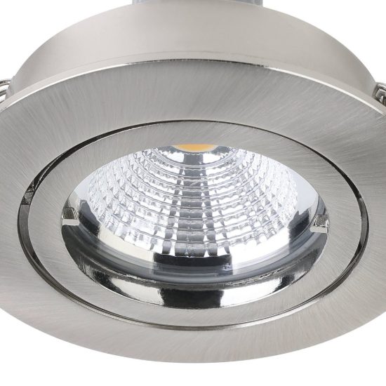 Eglo tedo 1 set 3 faretti da incasso per cartongesso orientabili gu10 led 14,4w 3000k nichel
