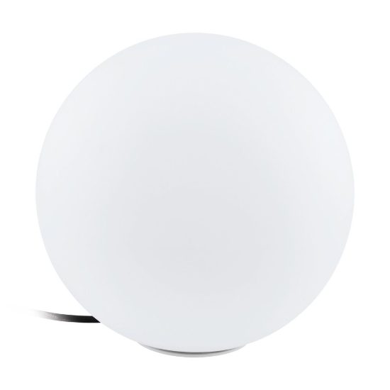 Eglo monterolo lampada da terra per esterno a sfera e27 30cm ip65 moderna bianca