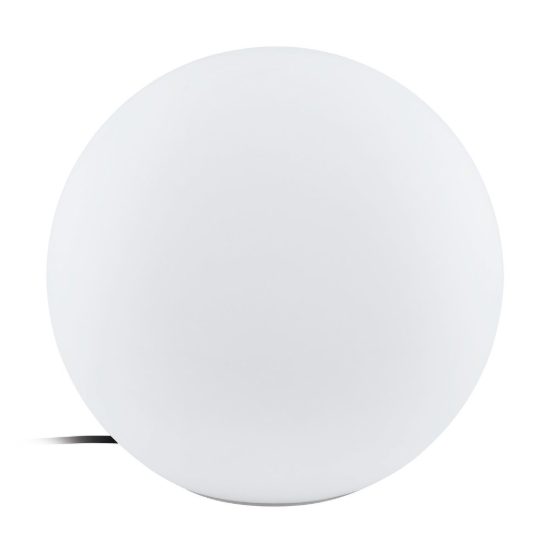 Eglo monterolo lampada da terra per esterno a sfera e27 39cm ip65 moderna bianca