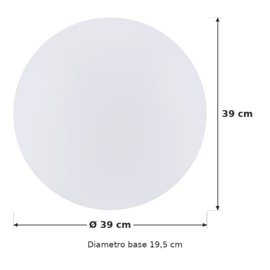 Eglo monterolo lampada da terra per esterno a sfera e27 39cm ip65 moderna bianca