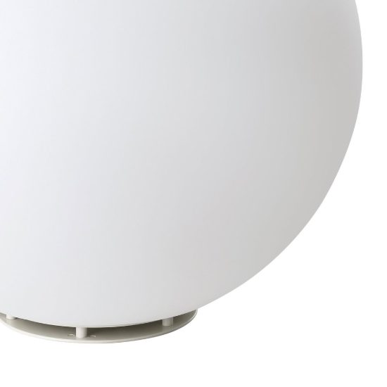 Eglo monterolo lampada da terra per esterno a sfera e27 50cm ip65 moderna bianca