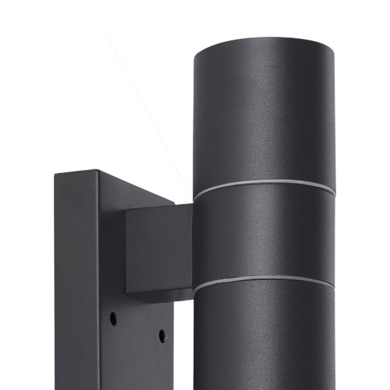 Eglo riga 5 lampada da parete per esterno cilindro antracite led 5,6w 3000k ip44 7cm con sensore di movimento