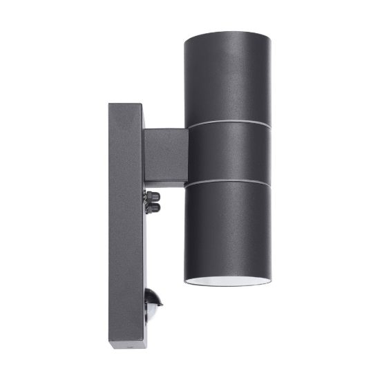 Eglo riga 5 lampada da parete per esterno cilindro antracite led 5,6w 3000k ip44 7cm con sensore di movimento