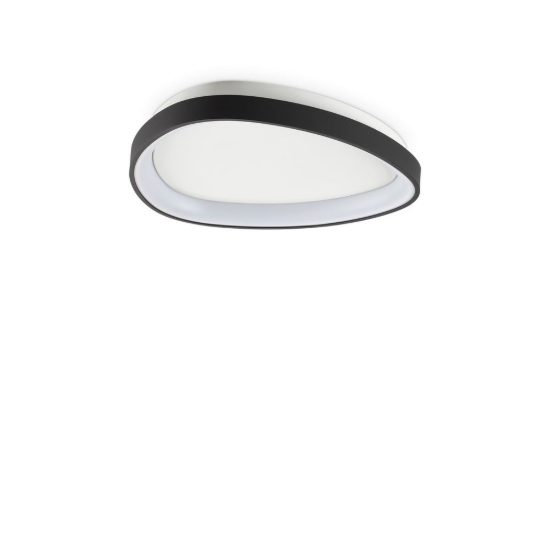 Ideal lux gemini plafoniera led 24w 2700k 42,5cm per camera da letto moderna nera