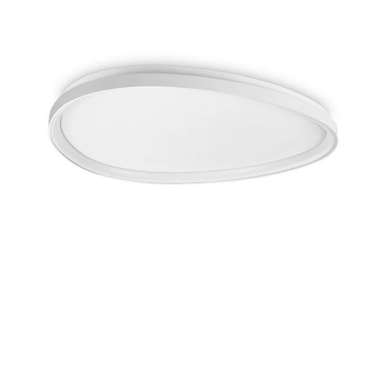 Ideal lux gemini plafoniera led 42w 2700k 81cm per soggiorno moderna bianca
