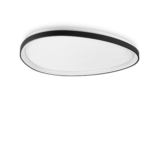 Ideal lux gemini plafoniera led 42w 2700k 81cm per soggiorno moderna nera