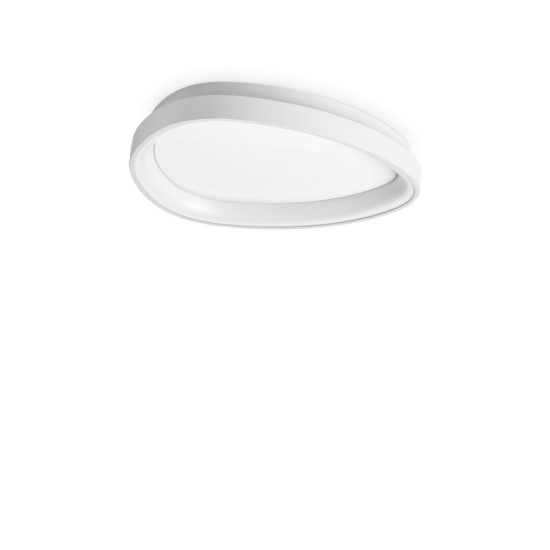 Ideal lux gemini plafoniera led 24w 4000k 42,5cm per camera da letto moderna bianca