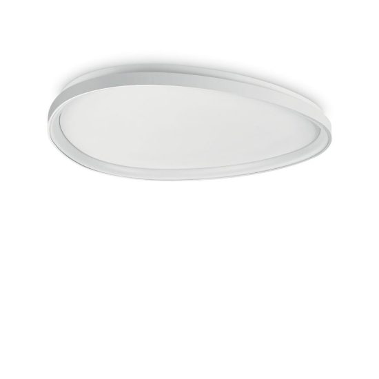 Ideal lux gemini plafoniera led 42w 4000k 81cm per soggiorno moderna bianca
