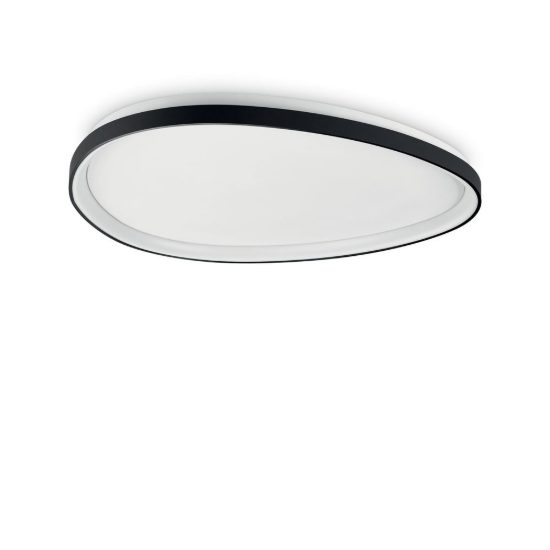 Ideal lux gemini plafoniera led 42w 4000k 81cm per soggiorno moderna nera