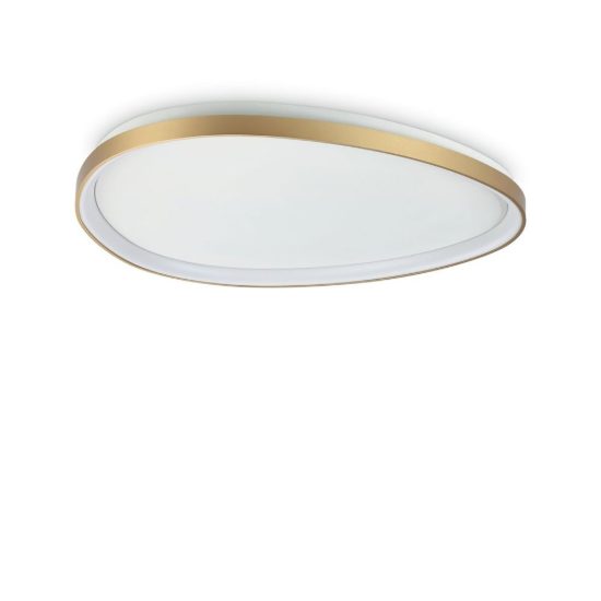 Ideal lux gemini plafoniera led 42w 4000k 81cm per soggiorno moderna ottone