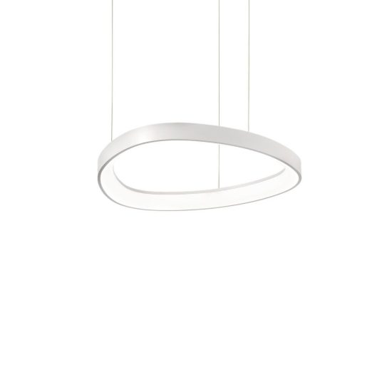 Ideal lux gemini lampadario a sospensione led 36w 4000k 42,5cm per sala da pranzo moderno bianco