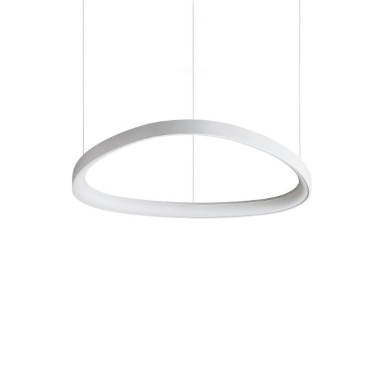 Ideal lux gemini lampadario a sospensione led 47w 4000k 61cm per sala da pranzo moderno bianco