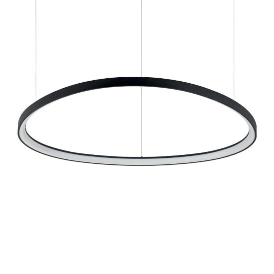 Ideal lux gemini lampadario a sospensione led 78w 4000k 105cm per sala da pranzo moderno nero