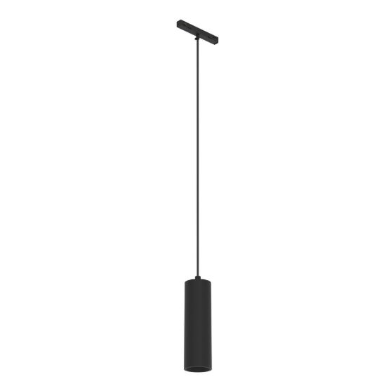 Eglo easyt pendant lampada a sospensione per binario gu10 6cm moderna cilindrica nera