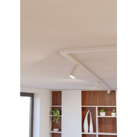 Eglo easyt spot tube faretto per binario gu10 5,5cm moderno cilindrico bianco