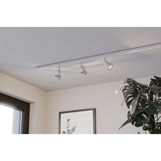 Eglo easyt spot ring faretto per binario gu10 5,5cm moderno cilindrico bianco