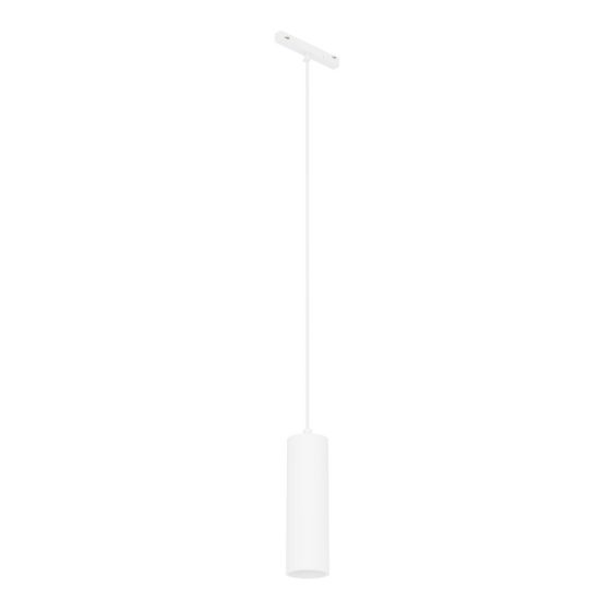 Eglo easyt pendant lampada a sospensione per binario gu10 6cm moderna cilindrica bianca