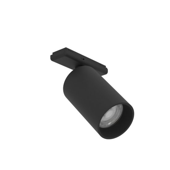 Eglo tplus slim spot faretto per binario led 6,6w cct 2700k 6500k 5,5cm moderno cilindrico nero