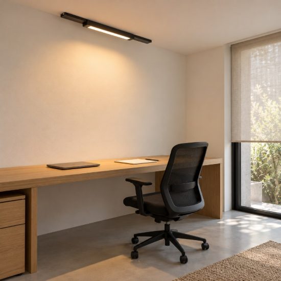 Eglo tplus flat light faretto lineare per binario led 6,6w cct 2700k 6500k 30cm moderno nero