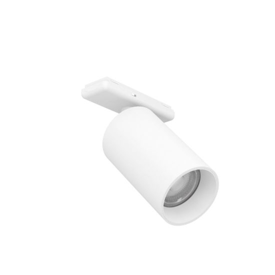 Eglo tplus slim spot faretto per binario led 6,6w cct 2700k 6500k 5,5cm moderno cilindrico bianco