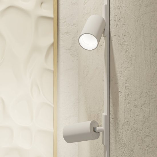 Eglo tplus slim spot faretto per binario led 6,6w cct 2700k 6500k 5,5cm moderno cilindrico bianco