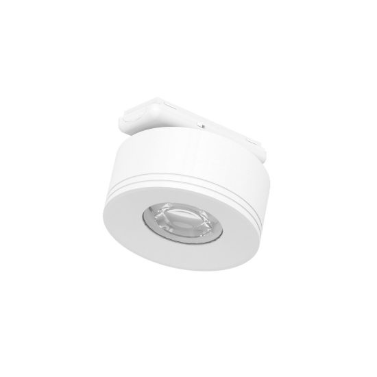 Eglo tplus wide spot faretto per binario led 6,6w cct 2700k 6500k 8,5cm moderno rotondo bianco