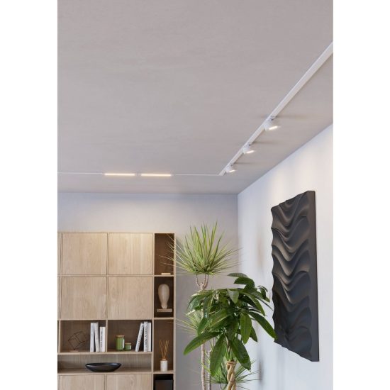 Eglo tplus wide spot faretto per binario led 6,6w cct 2700k 6500k 8,5cm moderno rotondo bianco