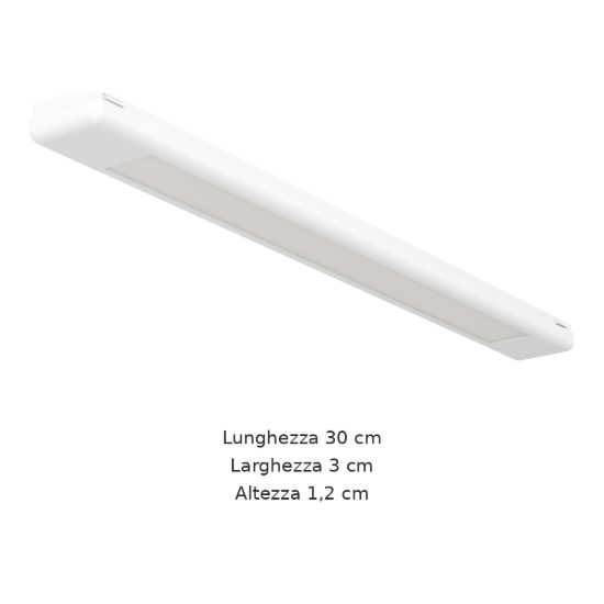 Eglo tplus flat light faretto lineare per binario led 6,6w cct 2700k 6500k 30cm moderno bianco