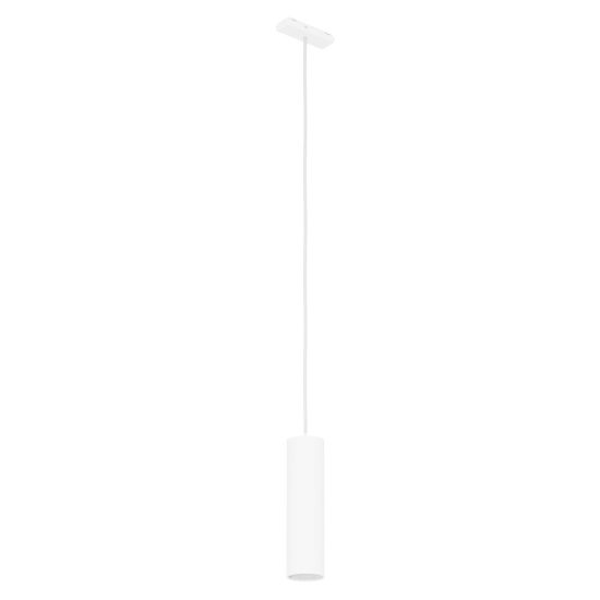 Eglo tplus pendant lampada a sospensione per binario led 6,6w cct 2700k 6500k 5,5cm moderna bianca
