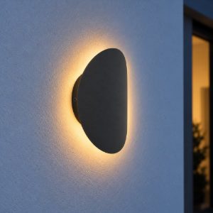 Eglo briale applique da esterno led 4,9w cct 3000k 6500k 19cm ip44 moderna ovale nera
