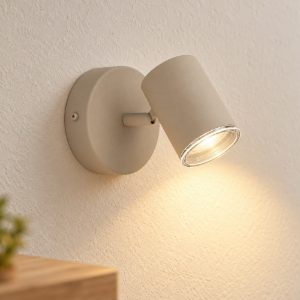 Eglo consuma 1 applique con faretto gu10 orientabile 11cm ip44 per camera da letto moderna sabbia