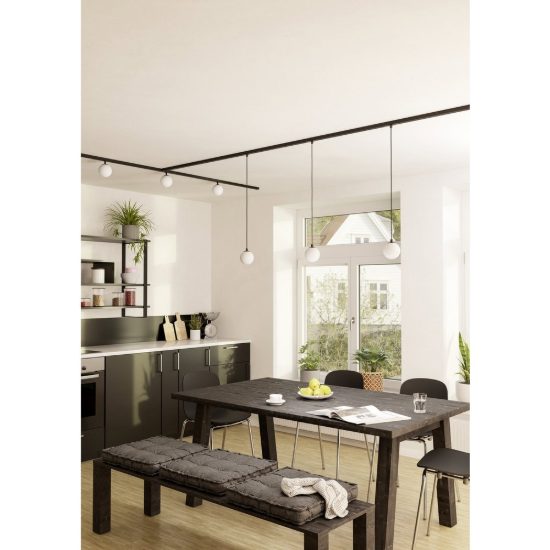 Eglo easyt sphere pendant lampada a sospensione per binario g9 10cm moderna nera