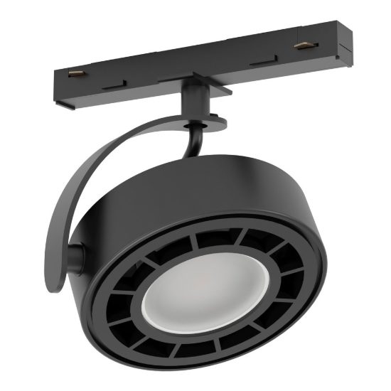 Eglo easyt flat spot faretto per binario led 3,8w cct 2700k 6500k 10cm moderno rotondo nero