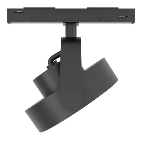 Eglo easyt flat spot faretto per binario led 3,8w cct 2700k 6500k 10cm moderno rotondo nero