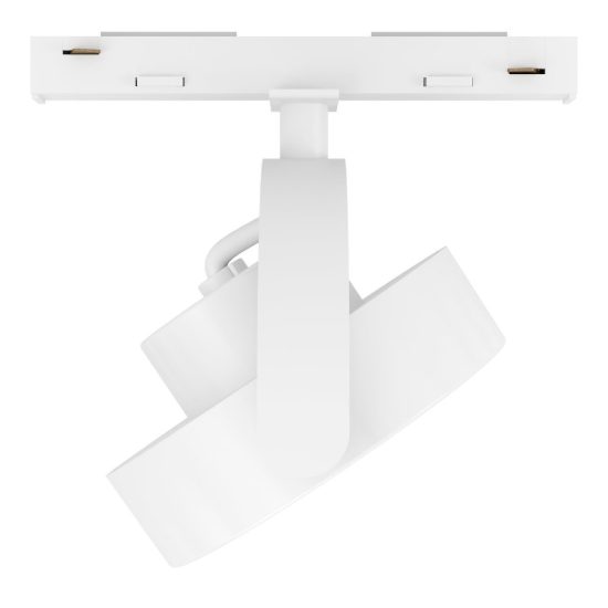 Eglo easyt flat spot faretto per binario led 3,8w cct 2700k 6500k 7cm moderno rotondo bianco